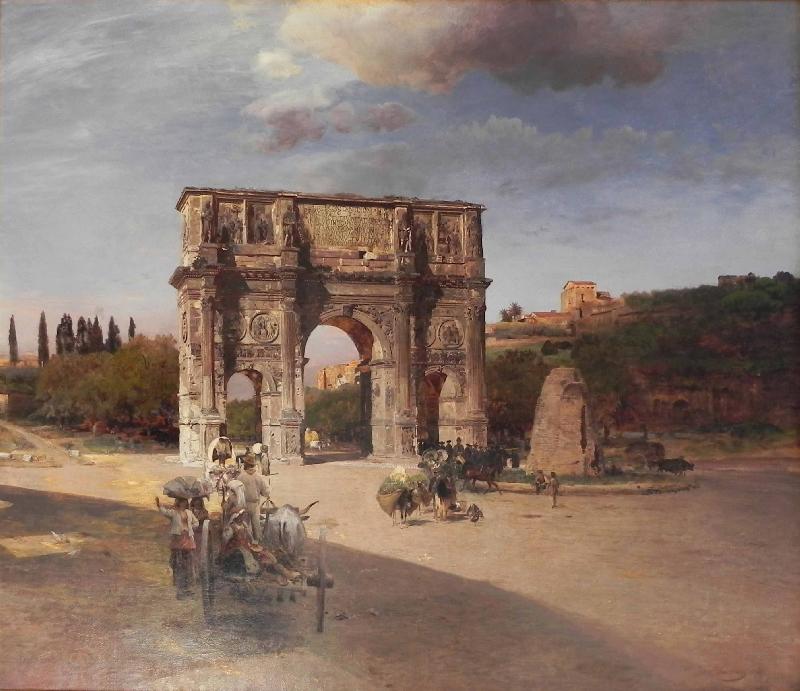 Oswald achenbach Constantine's Triumphal Arch in Rome China oil painting art